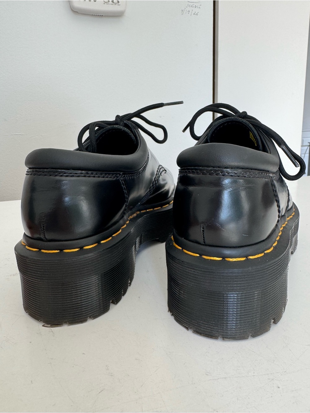 Dr. Martens 8053 Quad Platform Black Leather Shoes – Women’s Size 6 - Picture 12 of 16